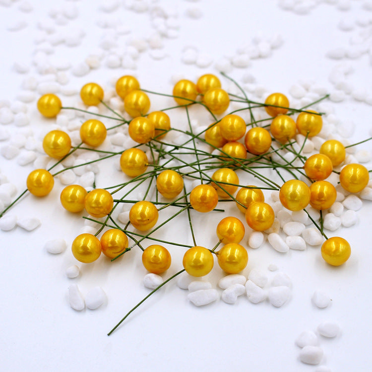 Lot de 400 baies de houx artificielles en vrac sur fil pour l'artisanat, couronne de fleurs pour arbre de Noël, bricolage, vente en gros