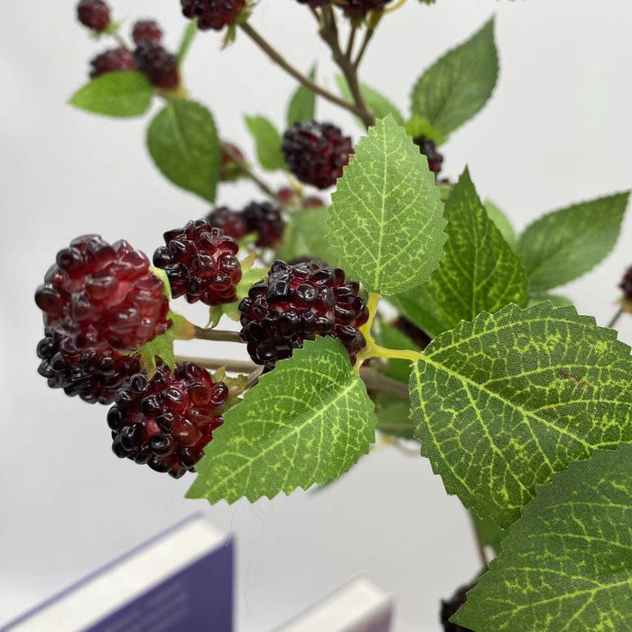 Bulk Exclusive 28.7" Blackberry Stems Spray Mulberry Artificial Fruits Plants Wholesale