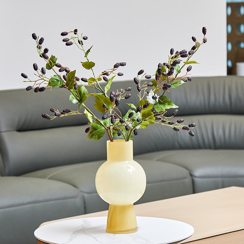 Lot de 3 tiges de bouquet de mûres en vrac, tiges de fruits artificiels en spray de mûres, vente en gros