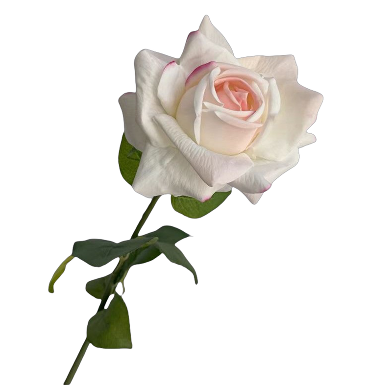 Premium 28.7" Real Touch Ruffled Roses - Lifelike Silk Floral Arrangements for Weddings & Home Decor