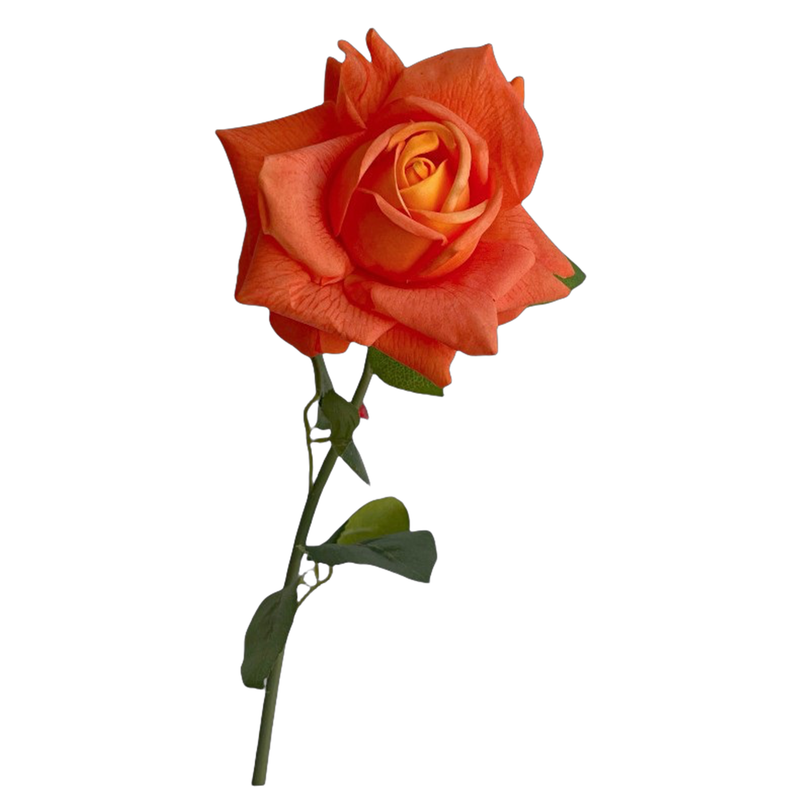 Premium 28.7" Real Touch Ruffled Roses - Lifelike Silk Floral Arrangements for Weddings & Home Decor