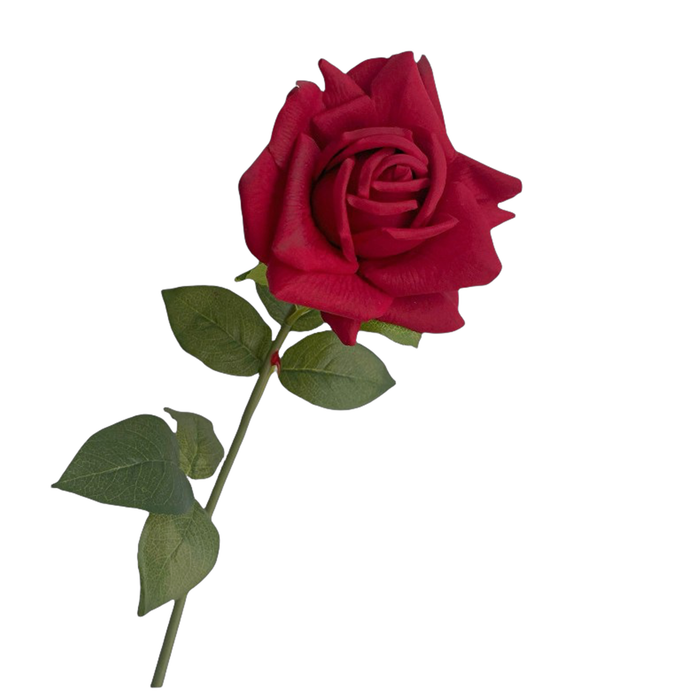 Premium 28.7" Real Touch Ruffled Roses - Lifelike Silk Floral Arrangements for Weddings & Home Decor