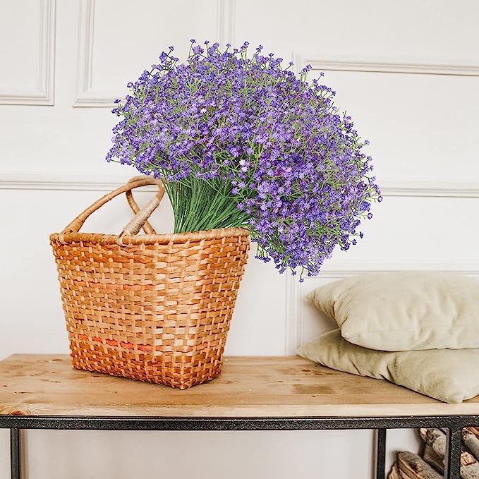 Fleurs artificielles en vrac de 23,6 pouces, souffle de bébé, toucher réaliste pour l'artisanat, bricolage, fête de mariage, maison, jardin, bureau, vente en gros 