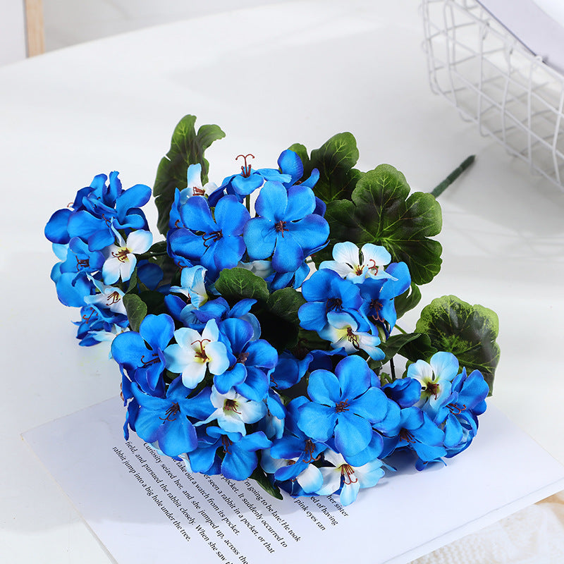 Bulk Artificial Geranium Flowers Bush Plants Hanging UV Resistant Garland Wholesale