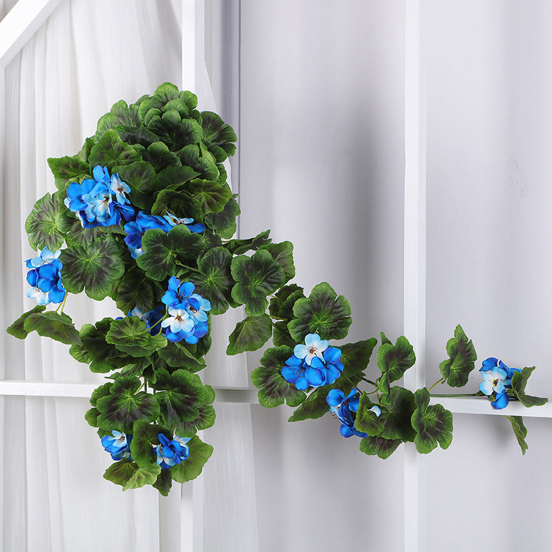 Bulk Artificial Geranium Flowers Bush Plants Hanging UV Resistant Garland Wholesale