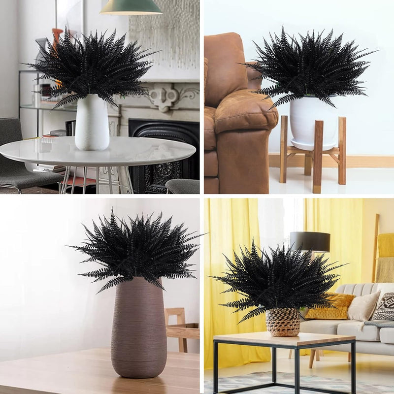 Clearance Bulk 8 Bundles Boston Ferns Artificial Fall Plants for Outdoors Fall Decorations Wholesale