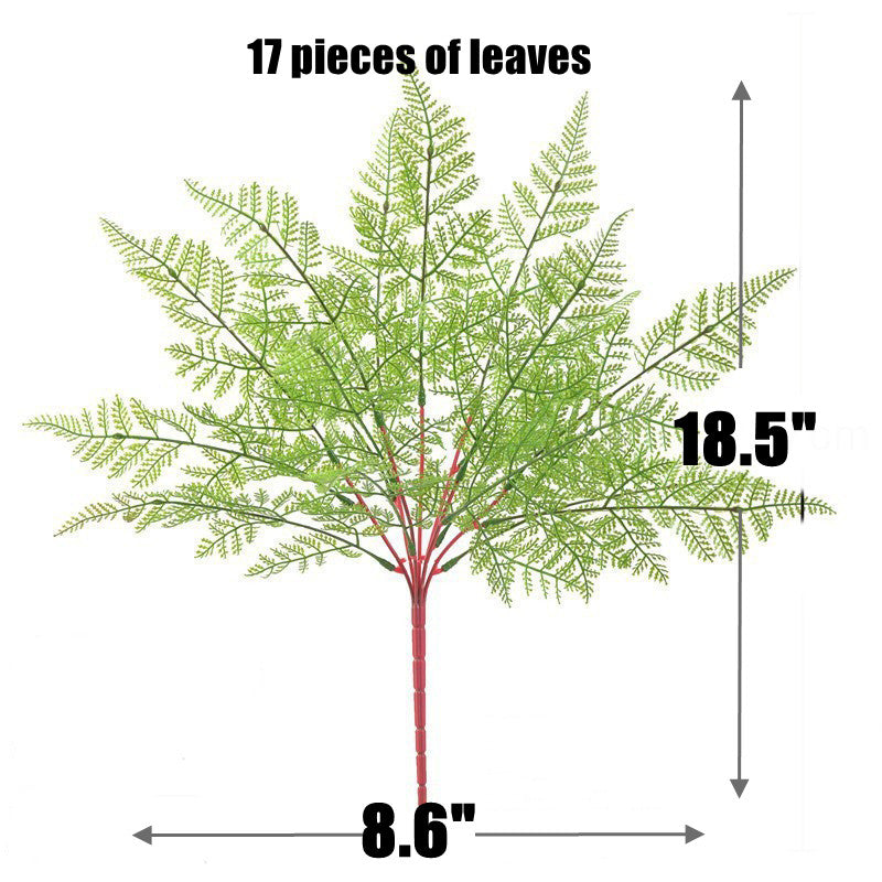 Bulk 8pcs 18" Large Outdoor Bracken Fern Plants UV Resistant for Garden Landscaping Wholesale
