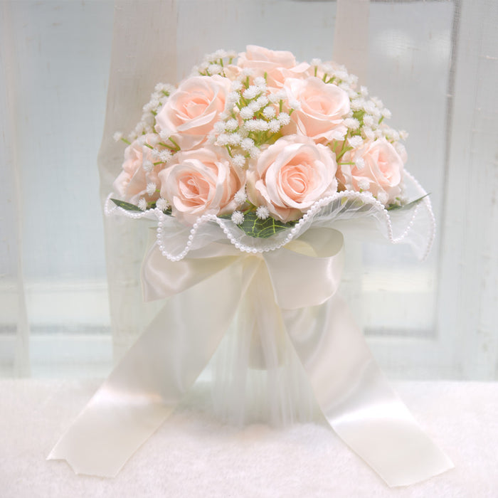 Bulk 7.8" Rose Toss Bouquet Bridesmaid Bouquets Wedding Bouquets Wholesale