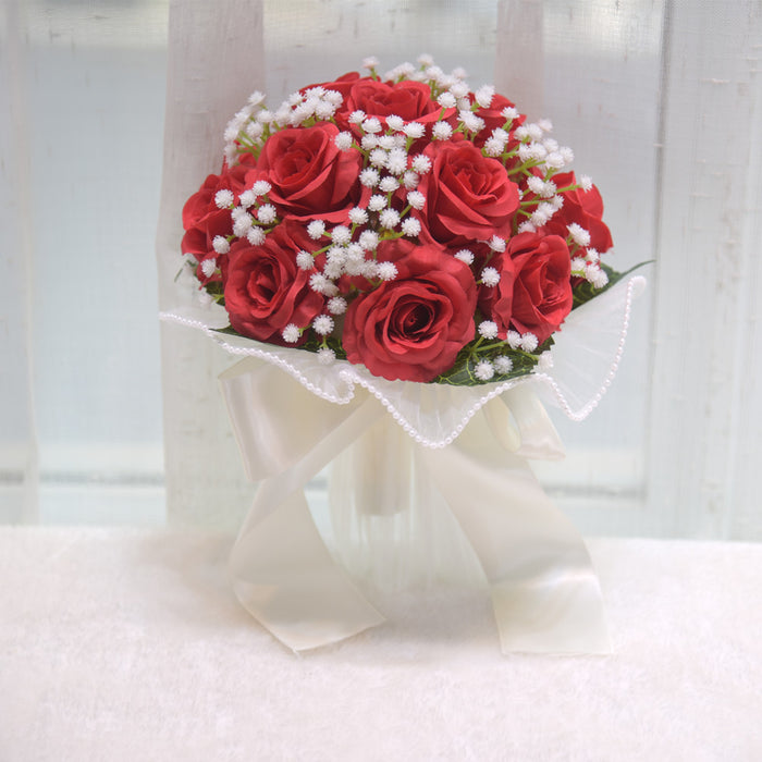 Bulk 7.8" Rose Toss Bouquet Bridesmaid Bouquets Wedding Bouquets Wholesale