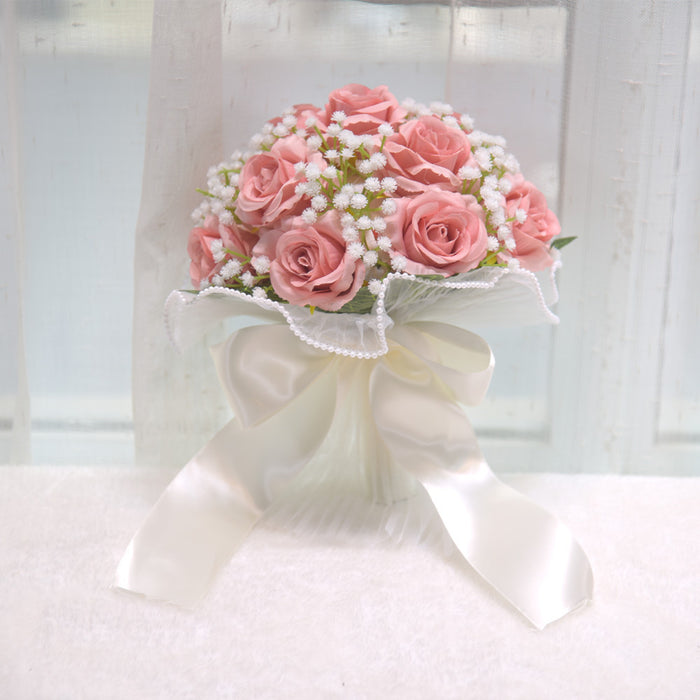 Bulk 7.8" Rose Toss Bouquet Bridesmaid Bouquets Wedding Bouquets Wholesale