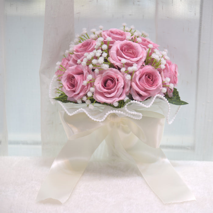 Bulk 7.8" Rose Toss Bouquet Bridesmaid Bouquets Wedding Bouquets Wholesale