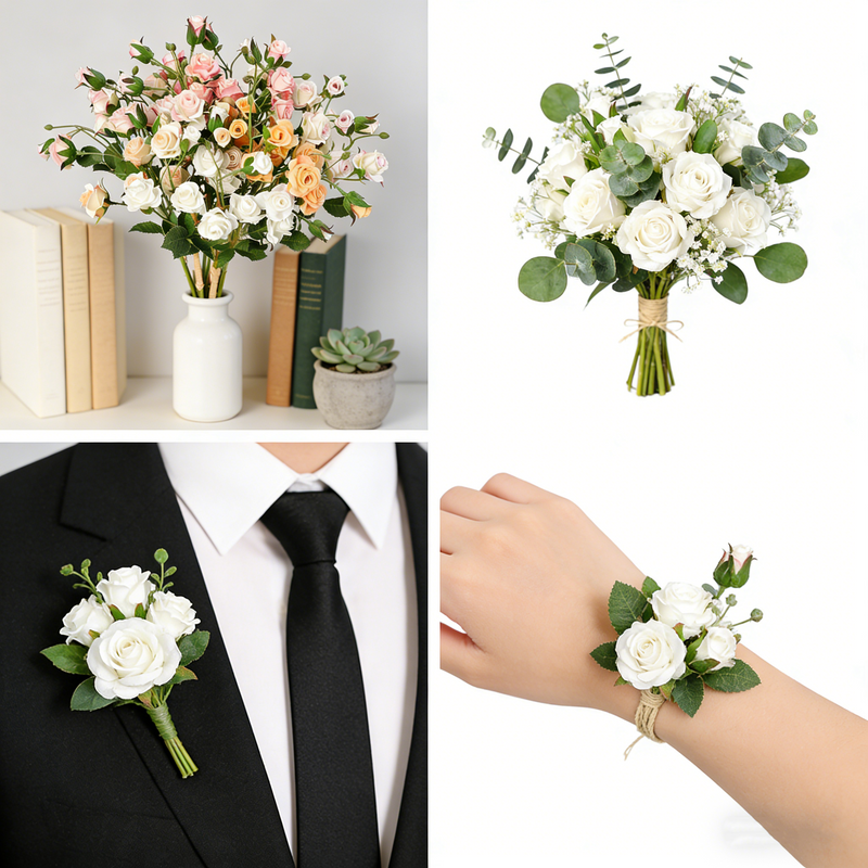 Bulk 15" Bubbles Spray Rose Wedding DIY Spray Roses Wholesale