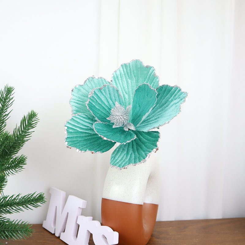 Lot de 100 grandes fleurs de poinsettia de Noël en vrac pour bricolage, couronne de Noël, décoration de fête de mariage, vente en gros