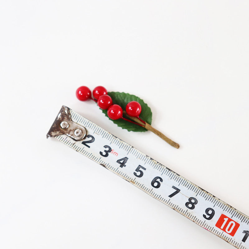 Lot de 10 têtes de baies rouges artificielles en vrac pour couronne, bricolage, décoration de boîte cadeau, vente en gros