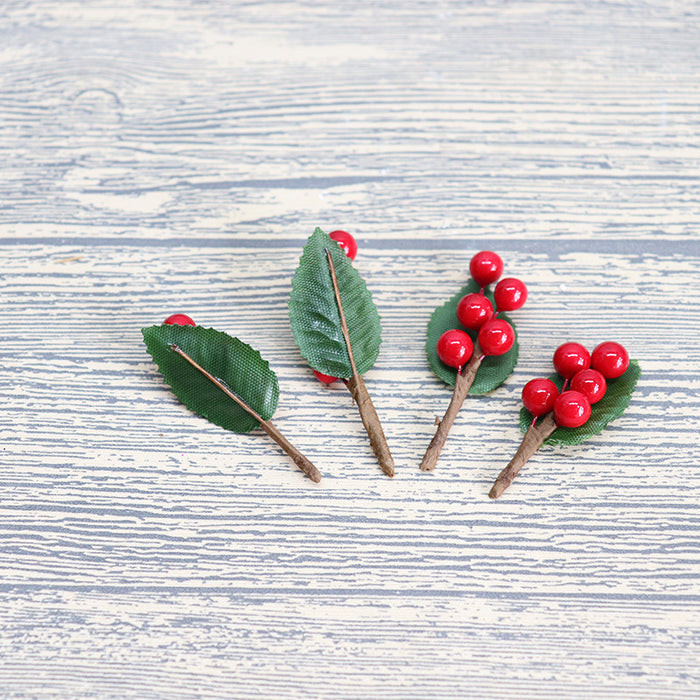 Bulk 10 PCS Artificial Red Berry Stems Christmas Picks for Wreath DIY Crafts Gift Box Decor Wholesale
