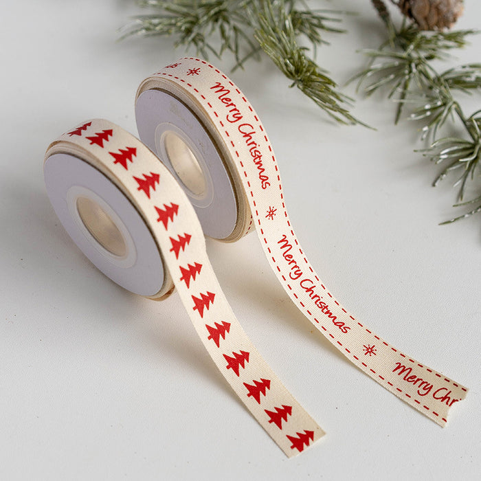Bulk 10 Yards Christmas Ribbon Christmas Grosgrain Ribbon for Gift Wrapping Crafts DIY Holiday Xmas Decorations Wholesale
