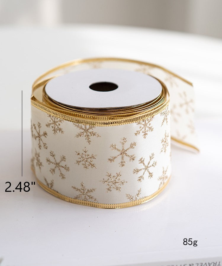 Bulk 10 Yards Glitter Christmas Ribbon Grosgrain Ribbon for Gift Wrapping Crafts DIY Holiday Xmas Decorations Wholesale