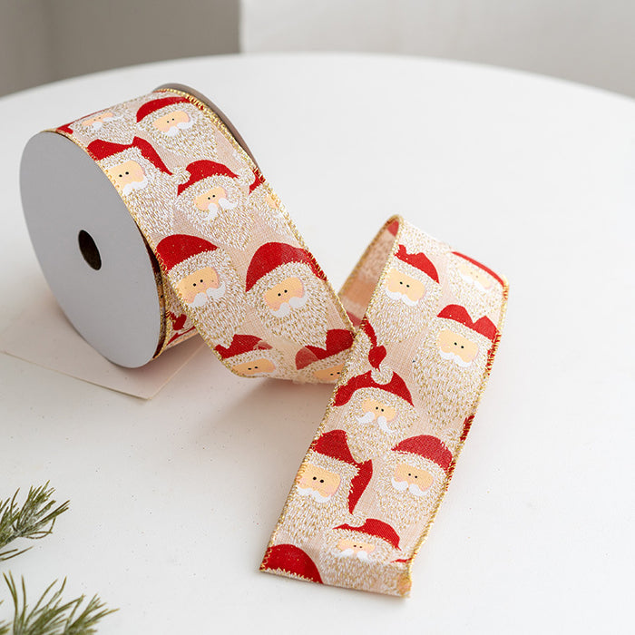 Bulk 10 Yards Glitter Christmas Ribbon Grosgrain Ribbon for Gift Wrapping Crafts DIY Holiday Xmas Decorations Wholesale
