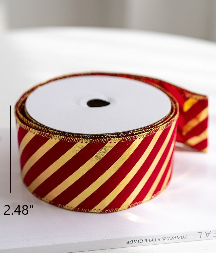 Bulk 10 Yards Glitter Christmas Ribbon Grosgrain Ribbon for Gift Wrapping Crafts DIY Holiday Xmas Decorations Wholesale