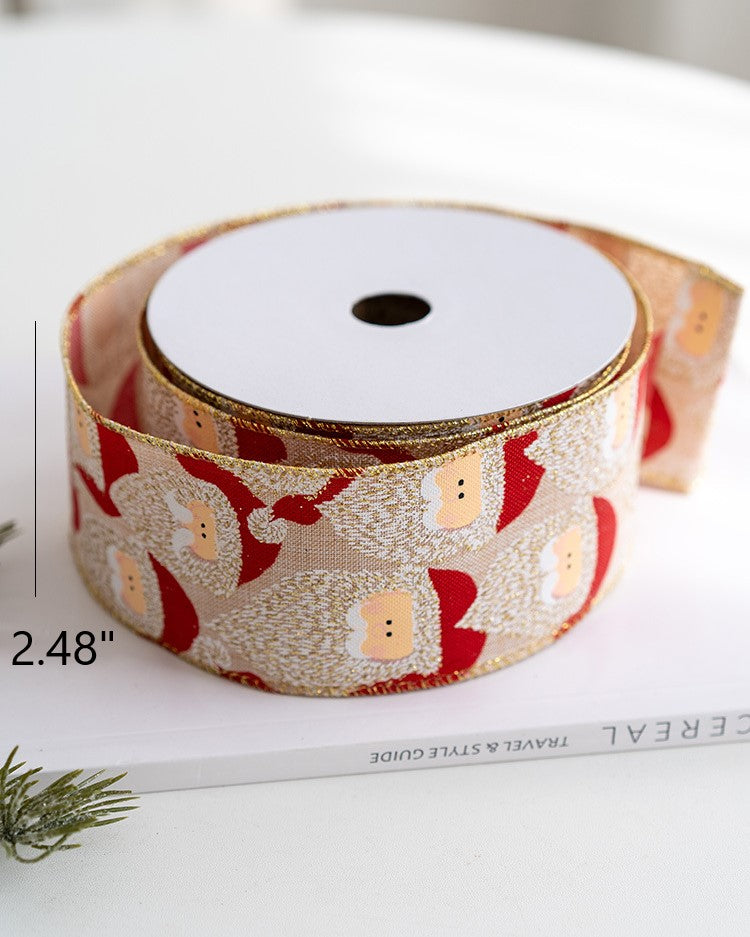 Bulk 10 Yards Glitter Christmas Ribbon Grosgrain Ribbon for Gift Wrapping Crafts DIY Holiday Xmas Decorations Wholesale