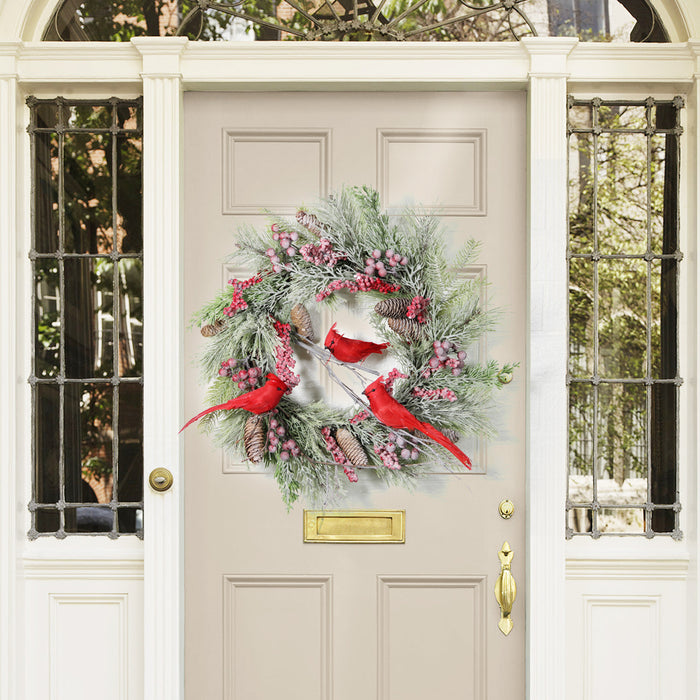 Hristmas Wreaths for Front Door,45cm Artificial Christmas Wreath