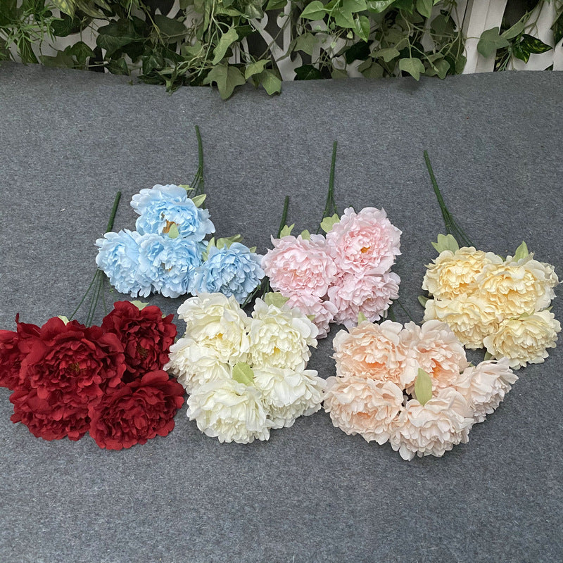 Bulk 18 inches Tall Peony Bush Artificial Peony Silk Flowers Wholesale