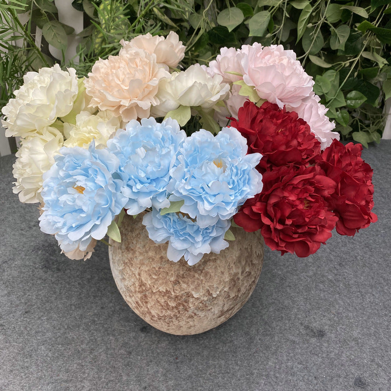 Bulk 18 inches Tall Peony Bush Artificial Peony Silk Flowers Wholesale