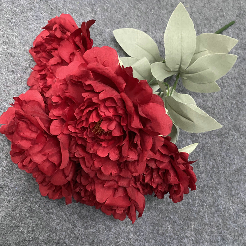 Bulk 18 inches Tall Peony Bush Artificial Peony Silk Flowers Wholesale