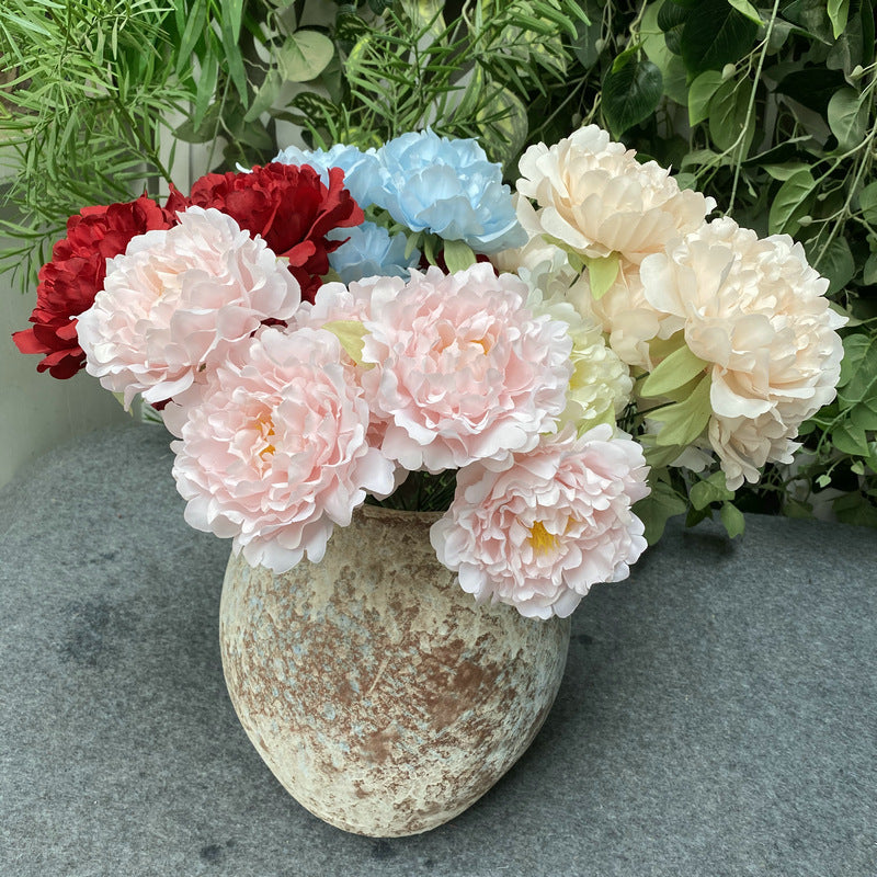 Bulk 18 inches Tall Peony Bush Artificial Peony Silk Flowers Wholesale