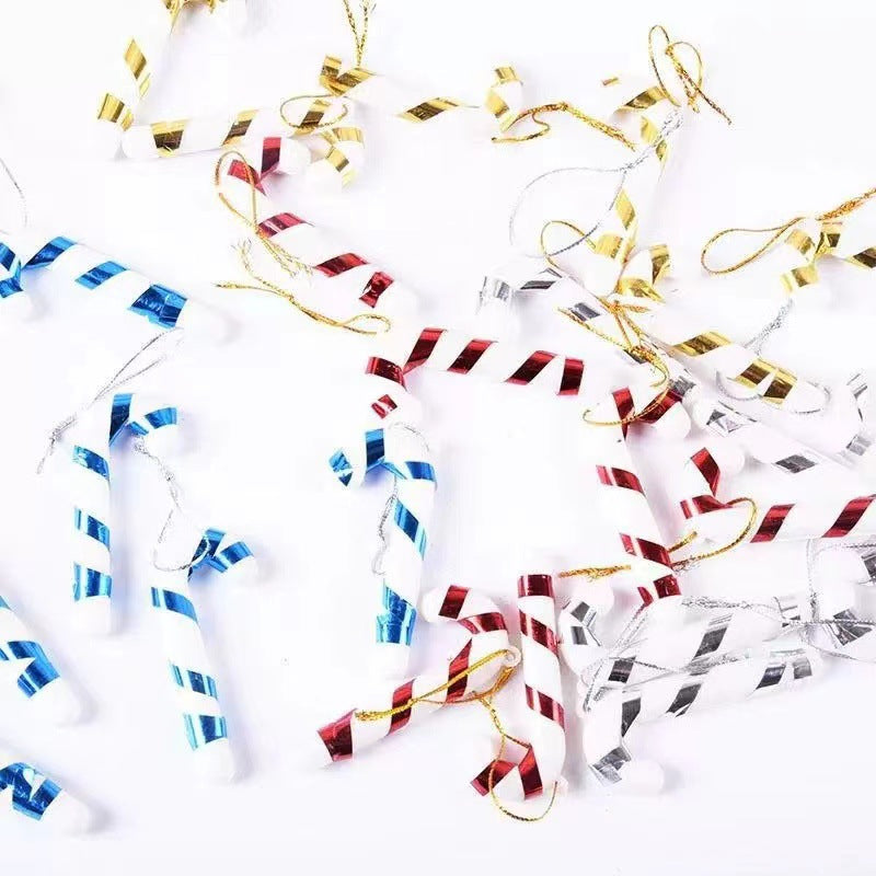 Bulk 2.7" 6 Pcs Small Walking Stick with Rope Pendant Ornaments Wholesale