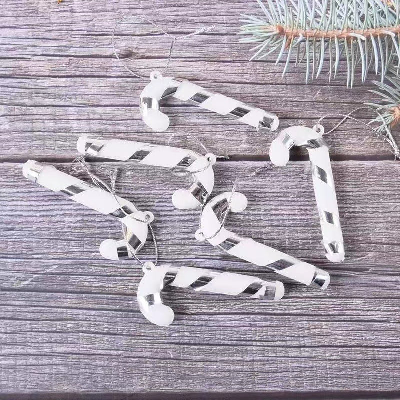 Bulk 2.7" 6 Pcs Small Walking Stick with Rope Pendant Ornaments Wholesale