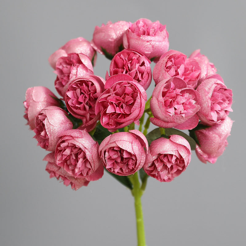 Bulk 2025 Modern Romance Wedding Shiny Peony Buds Bouquet for Wedding & Home Decorations