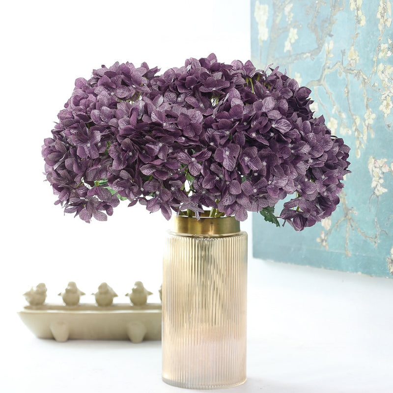 Bulk 2025 Modern Romance Wedding Shiny Hydrangea Stems for Wedding & Party Decorations