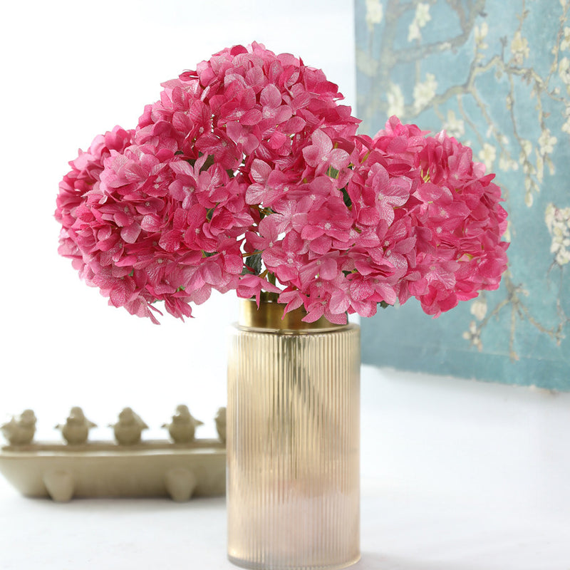 Bulk 2025 Modern Romance Wedding Shiny Hydrangea Stems for Wedding & Party Decorations