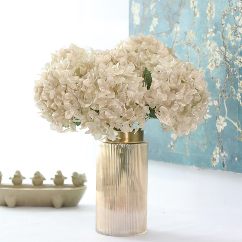 Bulk 2025 Modern Romance Wedding Shiny Hydrangea Stems for Wedding & Party Decorations