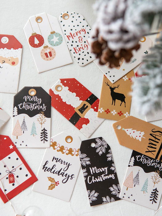 Bulk 24 PCS Christmas Gift Tags with String Gift Holder Tags