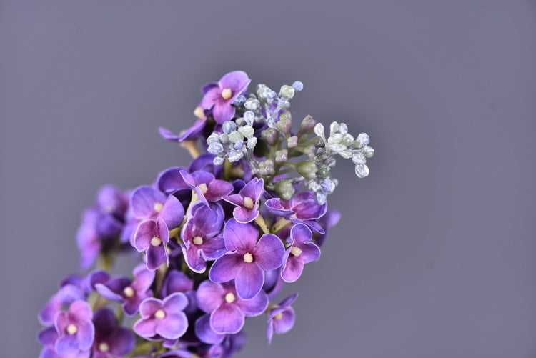 Tiges de lilas artificielles en vrac de 25,5 pouces au toucher réaliste, fleurs bleues et violettes, vente en gros