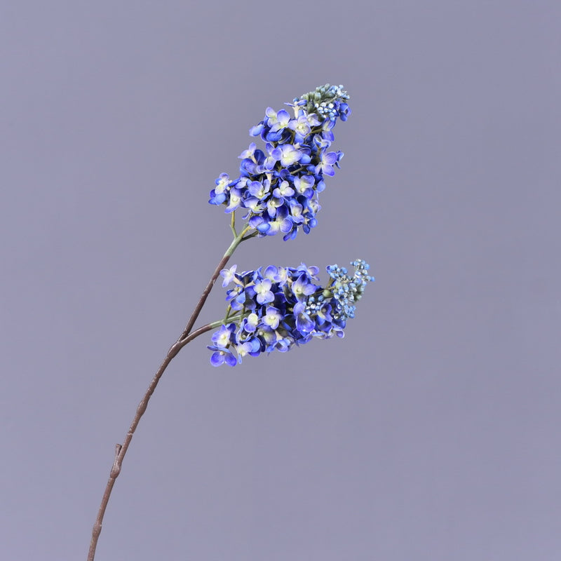 Tiges de lilas artificielles en vrac de 25,5 pouces au toucher réaliste, fleurs bleues et violettes, vente en gros