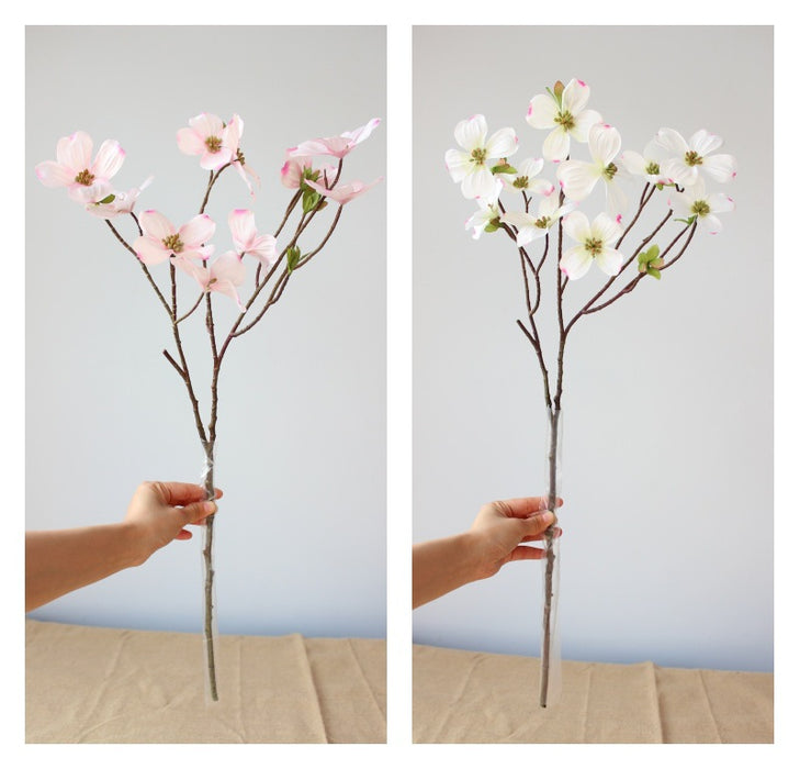 Bulk 26" Artificial Dogwood Blossom Stems Cornus Flowers Floral Arrangements Wholesale