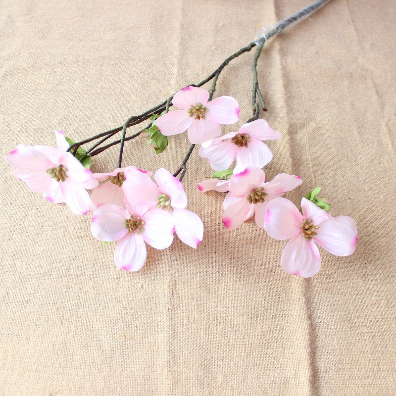 Tiges de fleurs de cornouiller artificielles en vrac de 26 pouces Arrangements floraux de fleurs de cornouiller en gros