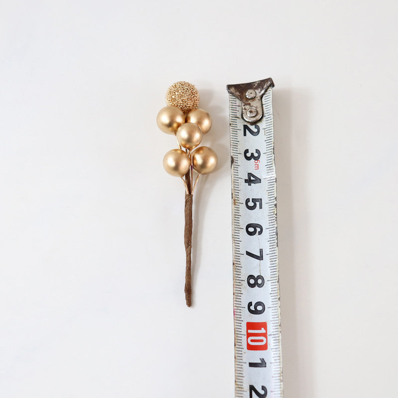 Lot de 5 tiges de baies artificielles en vrac pour sapin de Noël, pour loisirs créatifs, décoration d'intérieur, vente en gros