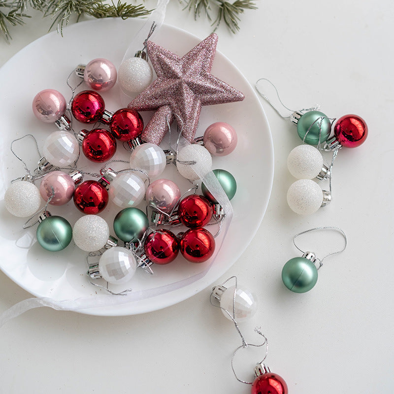 Bulk 30pcs Christmas Balls Set with Glitter Star Treetop Hanging Ornaments  Wholesale