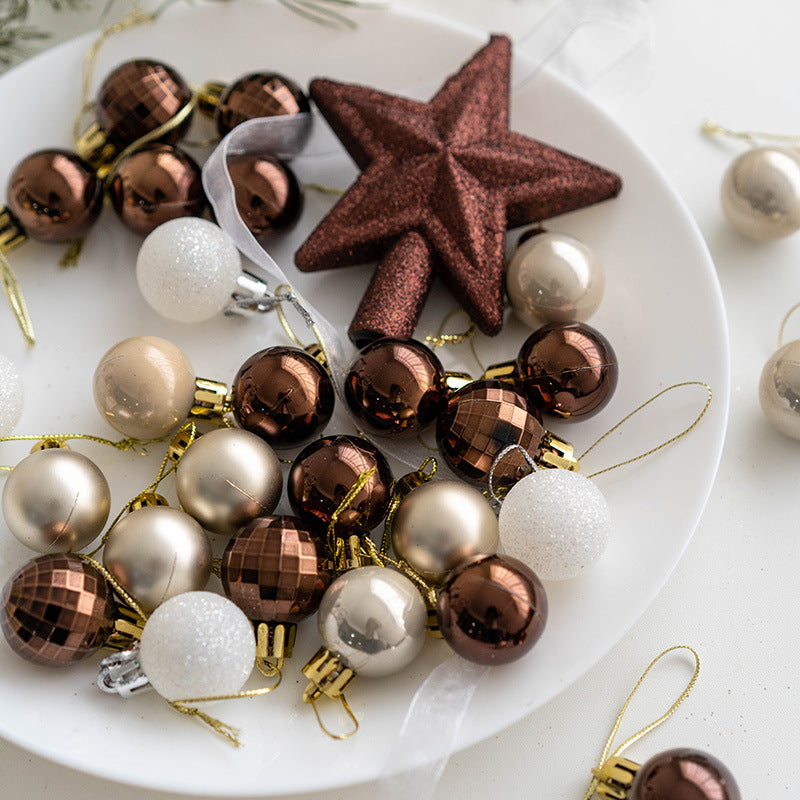 Bulk 30pcs Christmas Balls Set with Glitter Star Treetop Hanging Ornaments  Wholesale