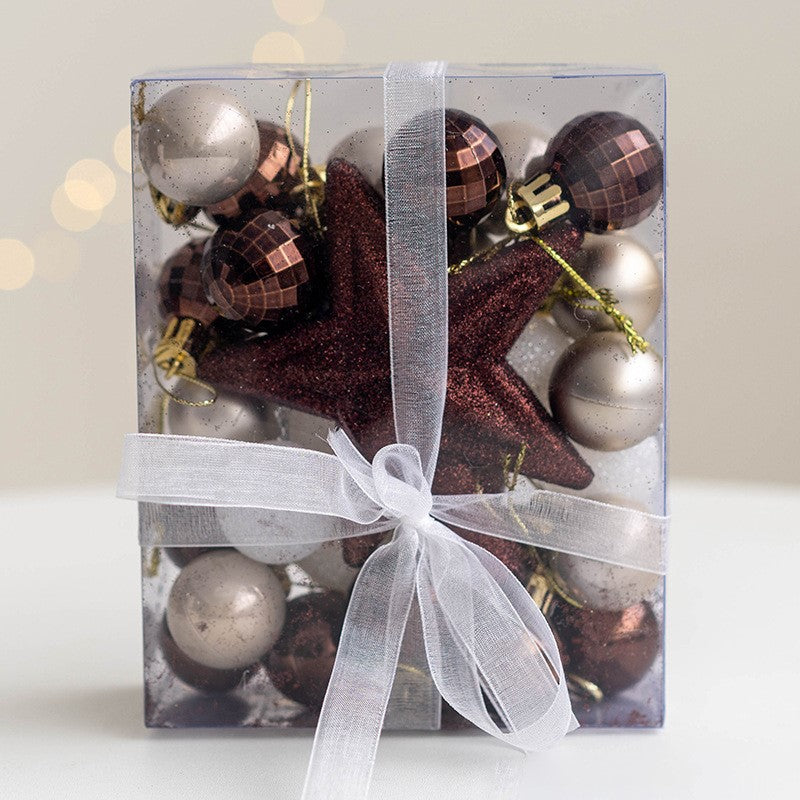 Bulk 30pcs Christmas Balls Set with Glitter Star Treetop Hanging Ornaments  Wholesale