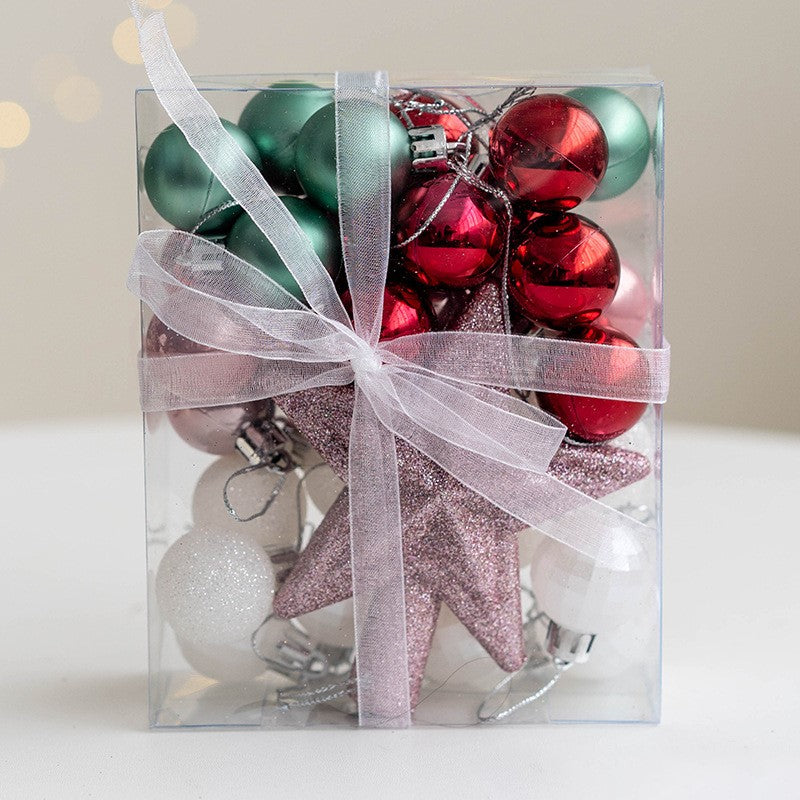 Bulk 30pcs Christmas Balls Set with Glitter Star Treetop Hanging Ornaments  Wholesale