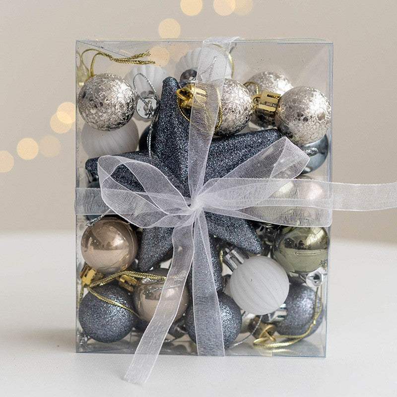 Bulk 30pcs Christmas Balls Set with Glitter Star Treetop Hanging Ornaments  Wholesale