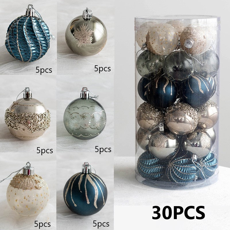 Lot de 30 boules de Noël à paillettes mélangées, ornements suspendus, vente en gros