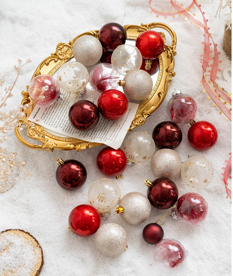 Lot de 30 boules de Noël à paillettes mélangées, ornements suspendus, vente en gros