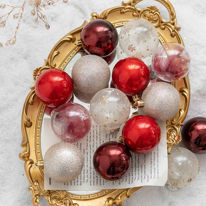 Lot de 30 boules de Noël à paillettes mélangées, ornements suspendus, vente en gros