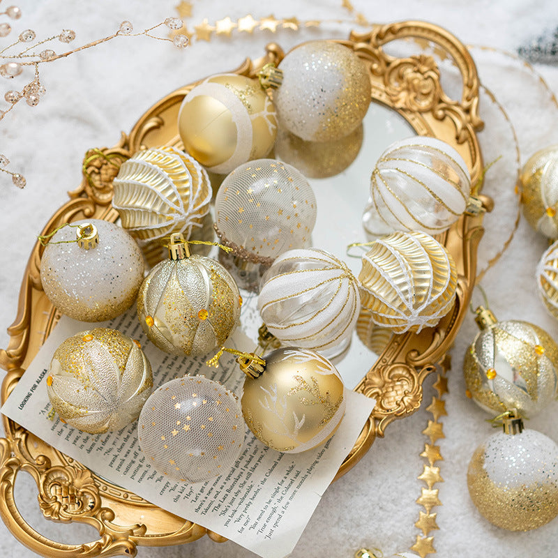 Lot de 30 boules de Noël à paillettes mélangées, ornements suspendus, vente en gros